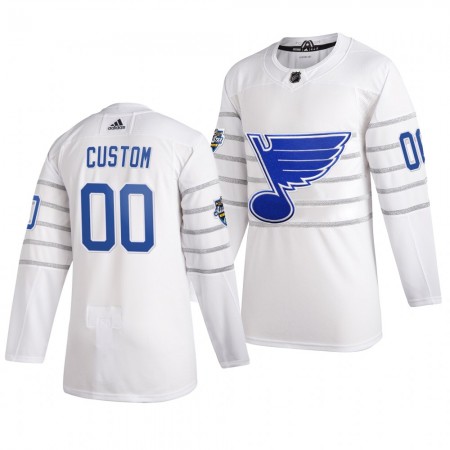 Män NHL St. Louis Blues Tröjor med eget tryck Vit Adidas 2020 All-Star Authentic